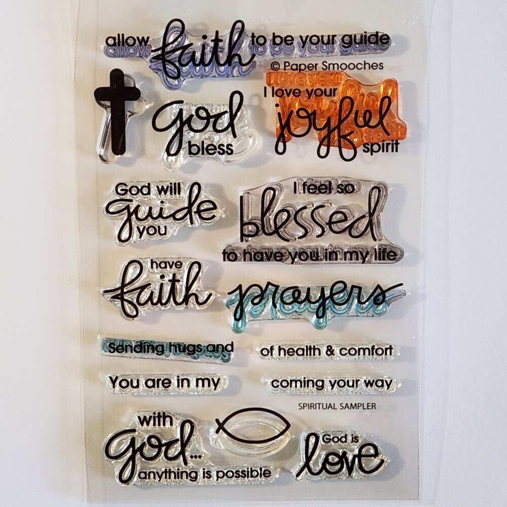 #54 Stamp Set Religious Faith Encouraging Inspirational Card Making Scrapbook…
